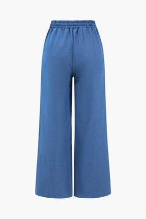 Pantalon patchwork décontracté élégance