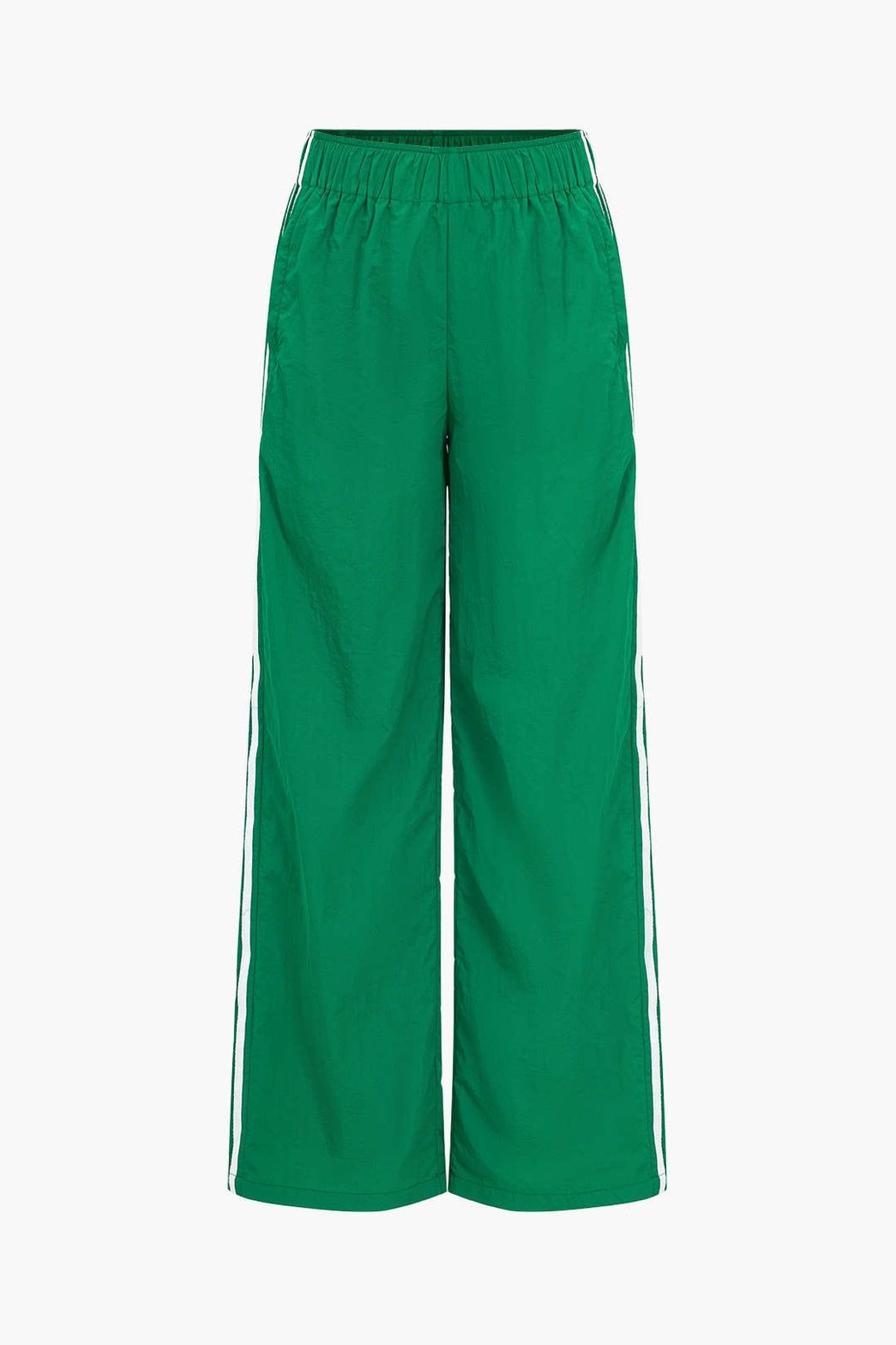 Pantalon sport vert avec bandes latérales élégant