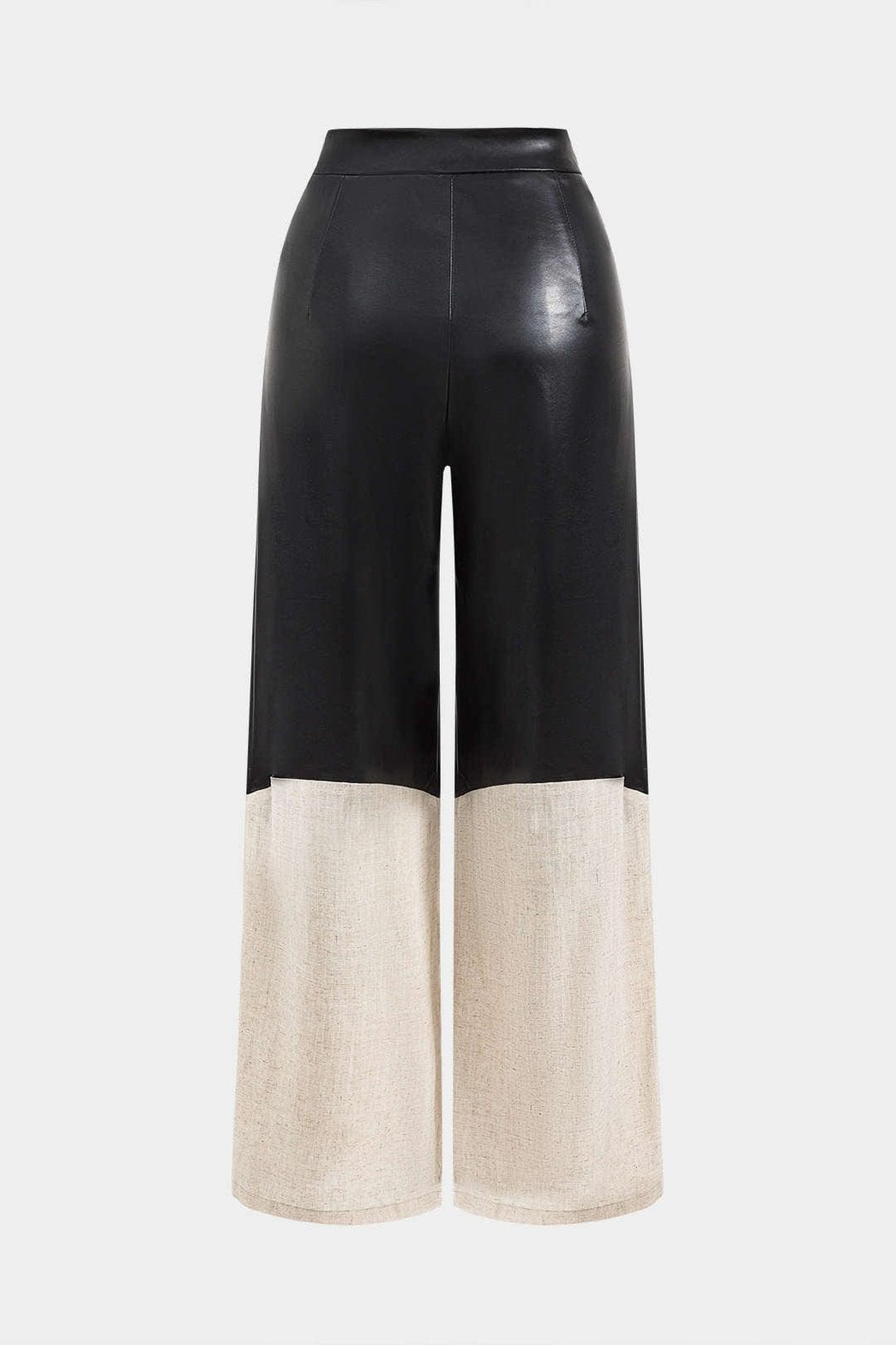 Pantalon bimatière noir et beige vue de dos lune