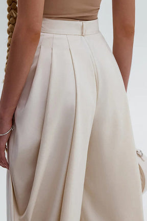 Pantalon haute couture écru coton