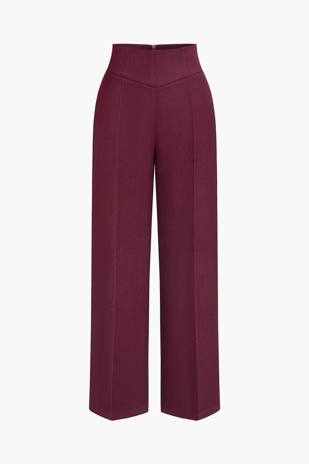 Pantalon droit classique bordeaux douceur