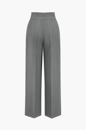 Pantalon taille haute bordeaux allure