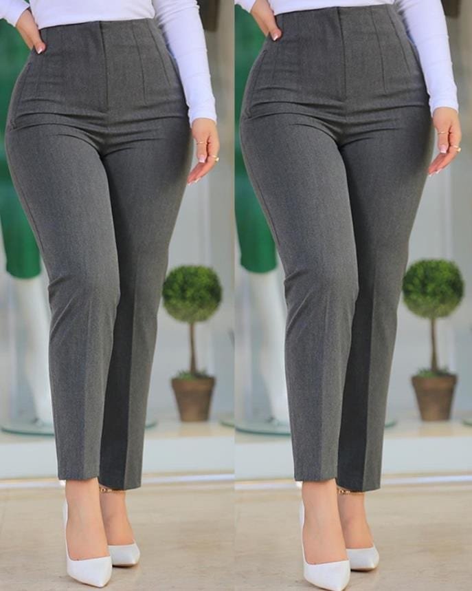 Pantalon féminin taille haute grâce