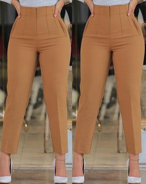 Pantalon élégant coupe droite légèreté