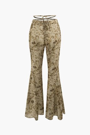 Pantalon évasé tie-dye détail tissu nova