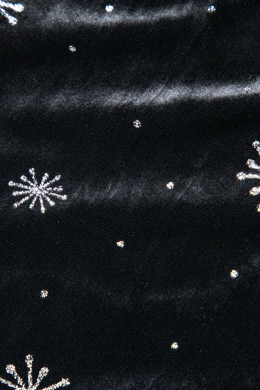 Pantalon velours motif neige étincelant gracieux