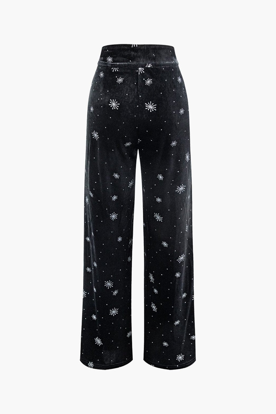 Pantalon velours motif hivernal scintillant magique