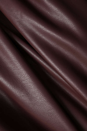 Pantalon wide-leg en cuir végétal détail lune