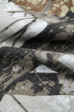 Pantalon large motif nature vue style essence