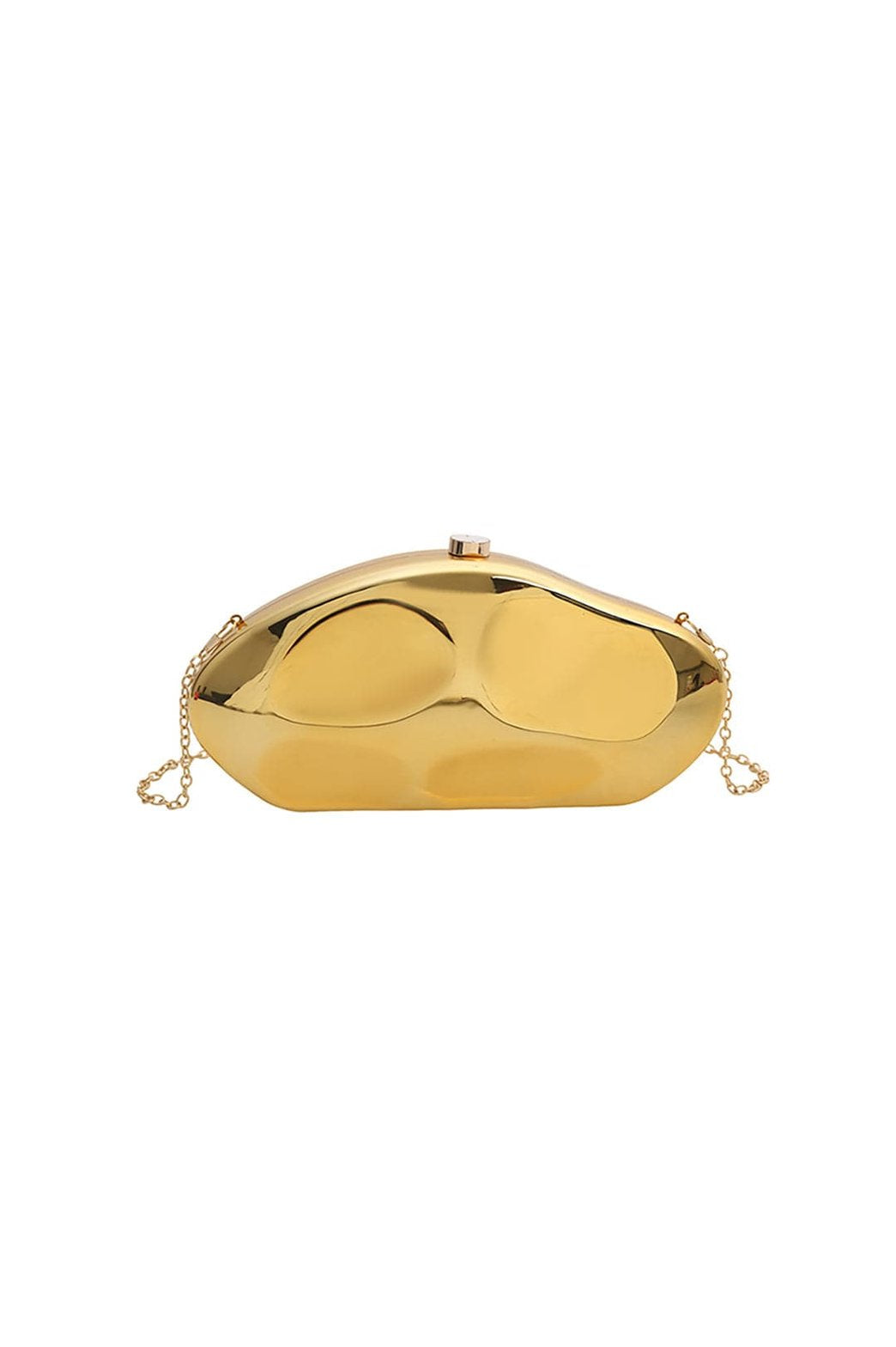 Pochette dorée métallique élégante soleil