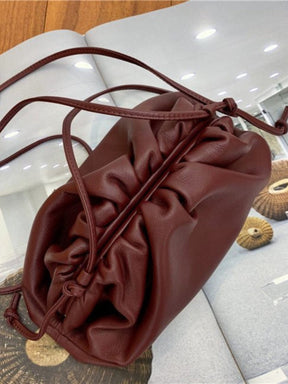 Pochette Luna détail cuir douceur