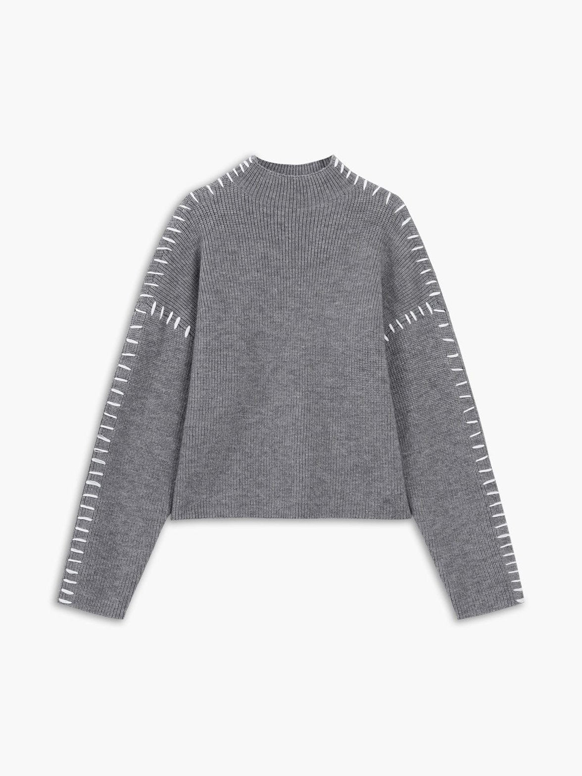 Pull Col Roulé Élégant en Tricot