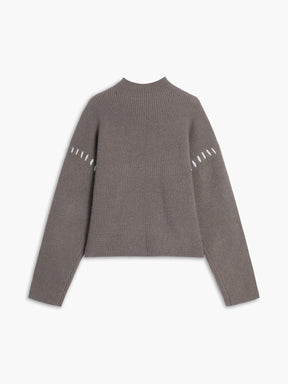 Pull Col Roulé Élégant en Tricot