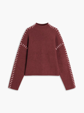 Pull Col Roulé Élégant en Tricot
