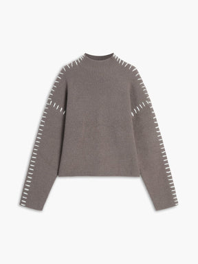 Pull Col Roulé Élégant en Tricot