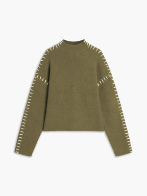 Pull Col Roulé Élégant en Tricot