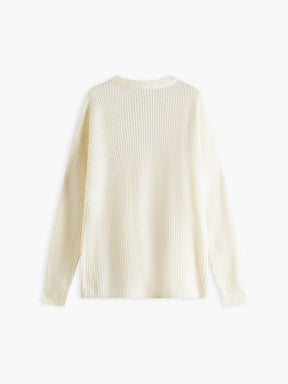 Pull blanc ample confortable étoile