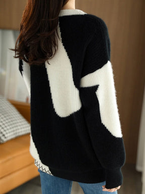 Pull bicolore oversize liberté
