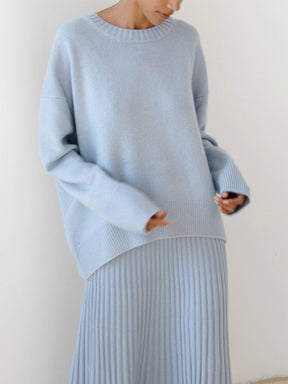 Pull décontracté bleu ciel légèreté