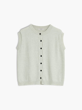Pull sans manches détail boutons style