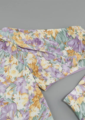 Robe une manche fleurie liberté