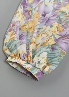 Robe asymétrique florale éclat