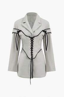 Vue de dos robe blazer lacée - Douceur