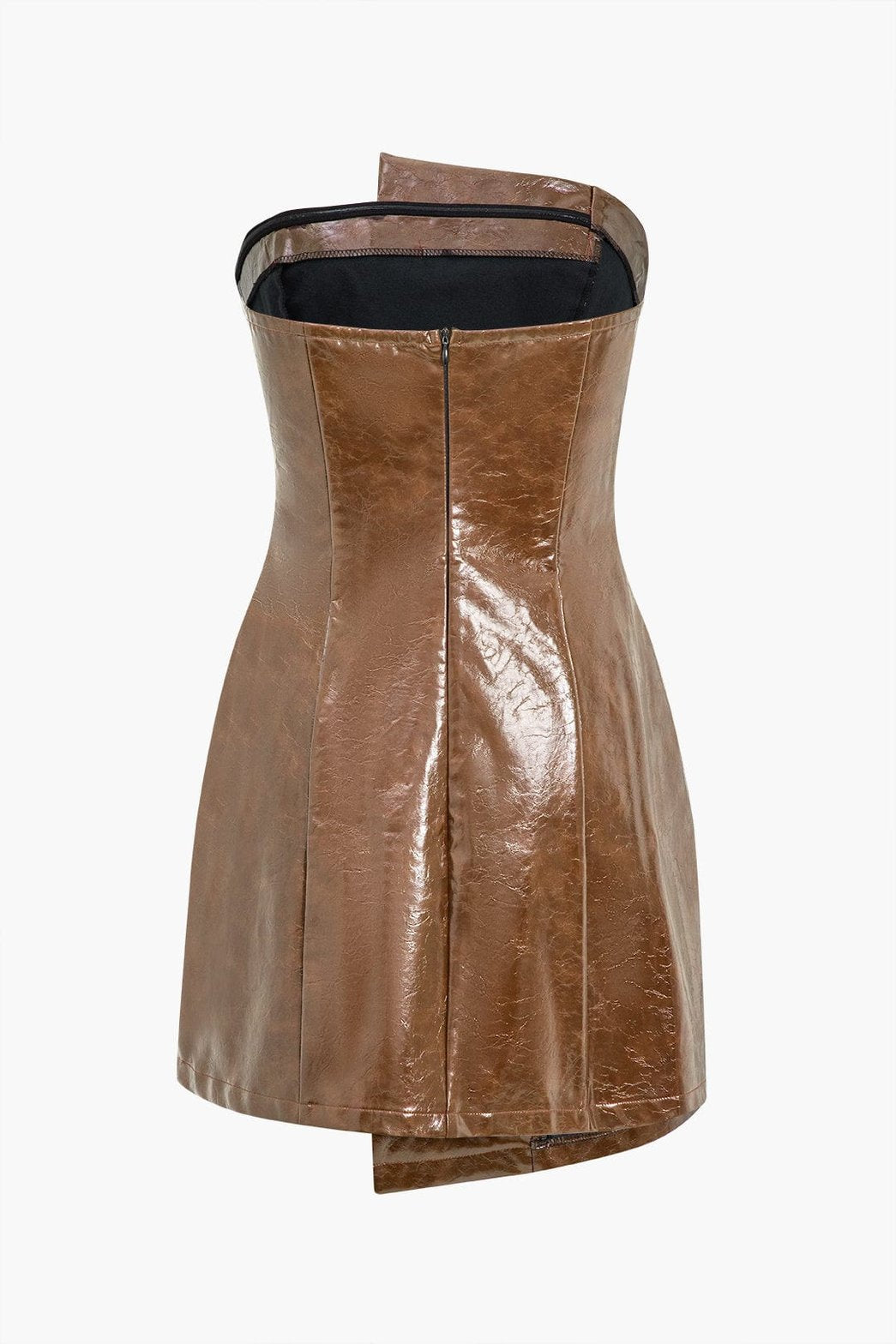 Vue d'ensemble robe courte marron avec décorations marine