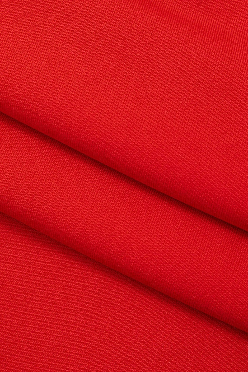 Robe bustier rouge courte cristal