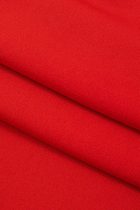 Robe bustier rouge courte cristal
