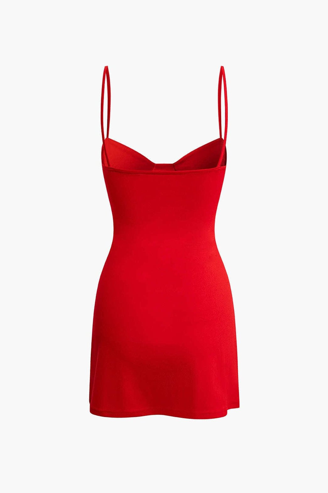 Robe bustier rouge ajustée satin