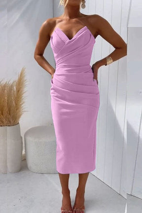 Robe cocktail élégante céleste