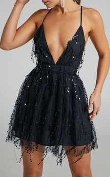 Robe cocktail brillante diamant