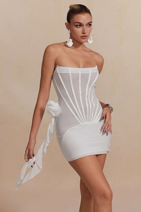 Robe courte florale détaillée - Opale