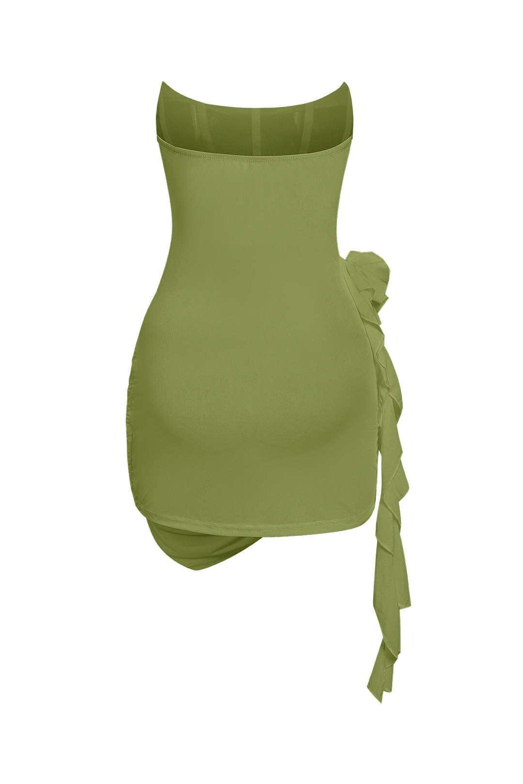 Robe corset à détails 3D - Corail