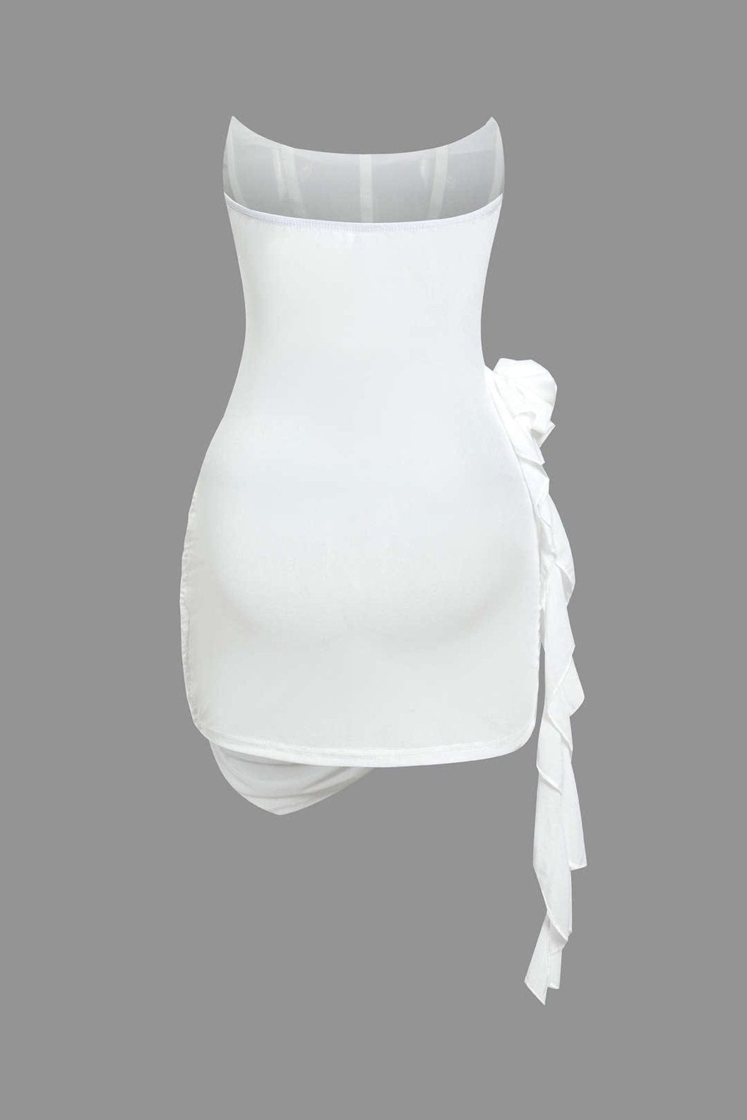 Robe moulante à fleurs 3D - Perle