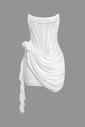 Robe bustier ajustée florale - Cristal