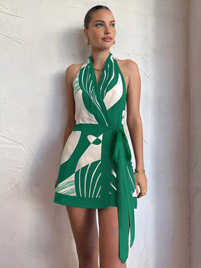 Robe élégante noir et blanc cristal