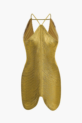 Robe de soirée argentée cristal