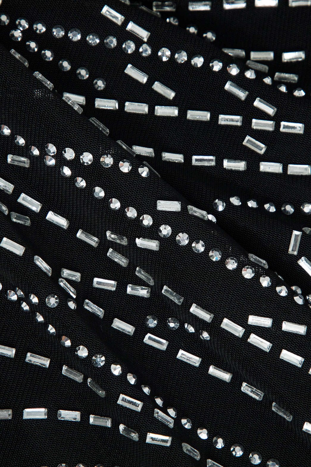 Robe moulante à franges scintillantes saphir