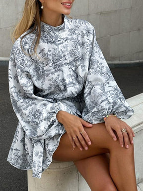 Robe motif floral vue de dos fleur