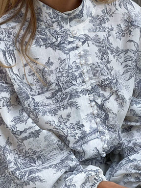 Robe courte manches longues profil nuage