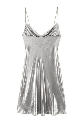 Mini robe dorée élégante quartz