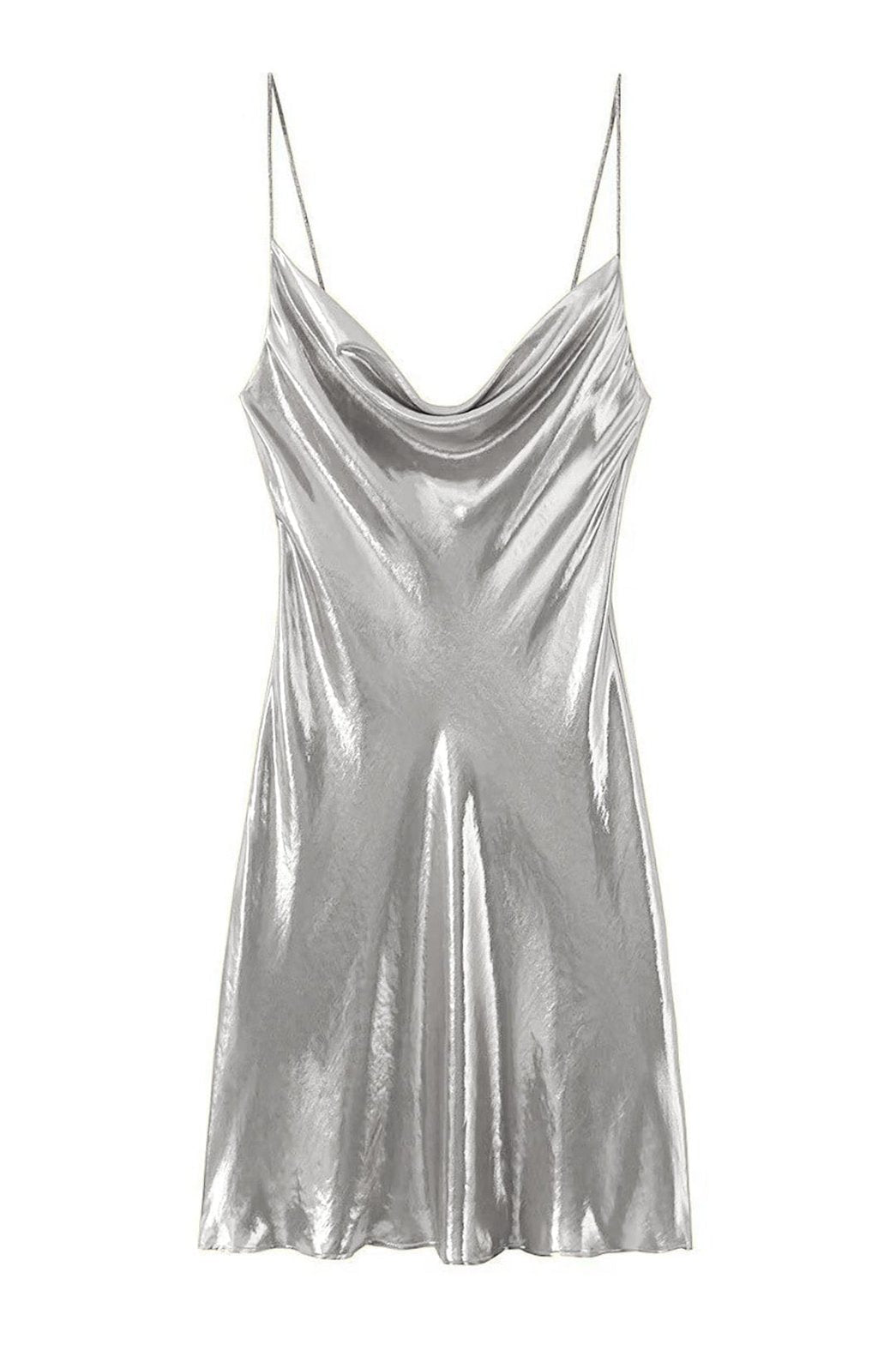 Robe de fête métallisée opale
