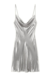 Robe de fête métallisée opale