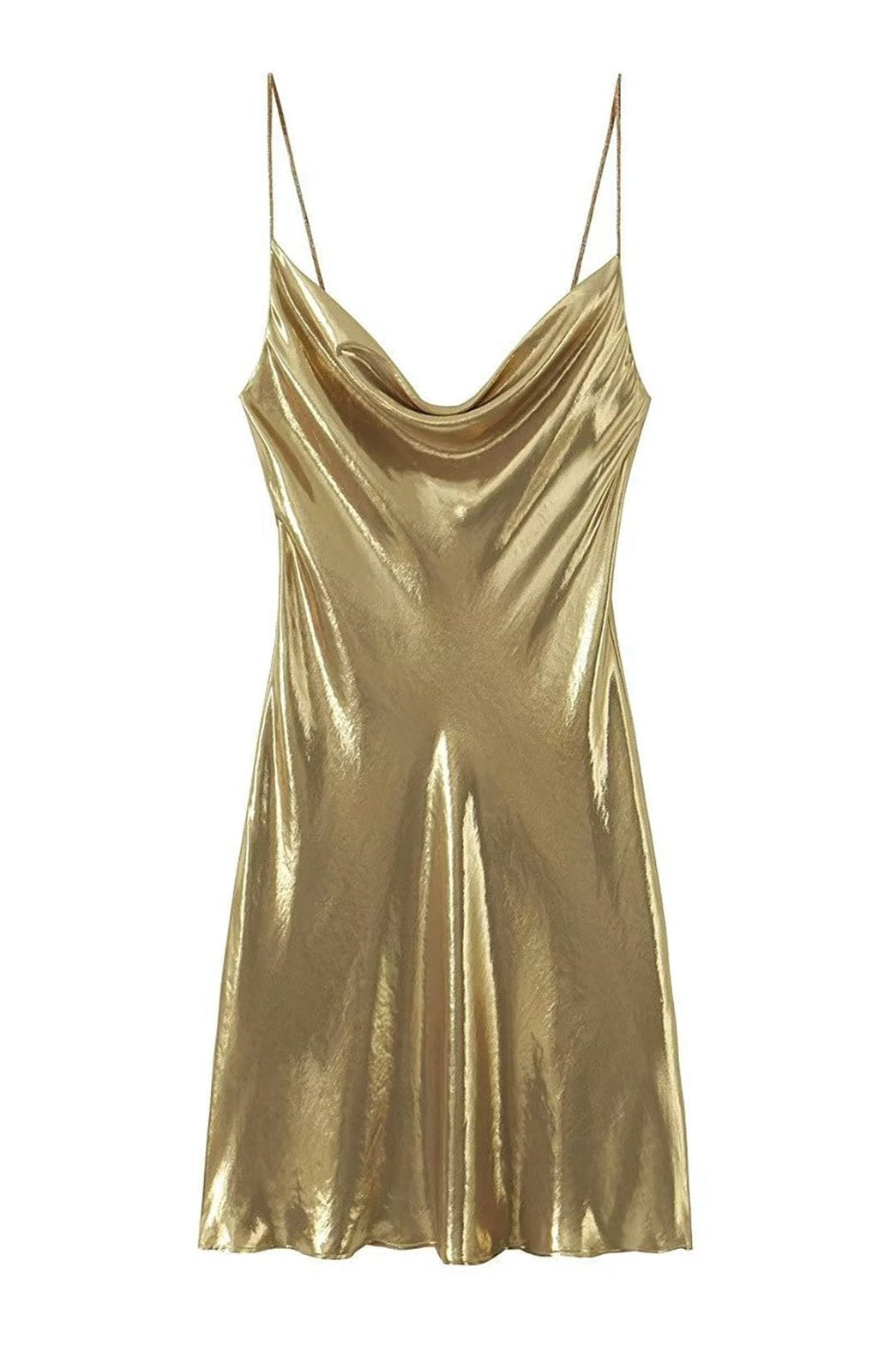 Robe courte ajustée métallisée étoile