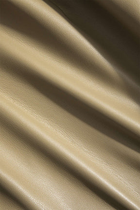 Robe Courte Simili-Cuir Col Rond