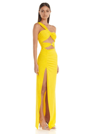 Robe longue fente latérale glamour