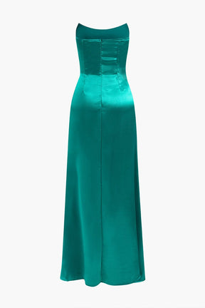 Robe longue élégante saphir