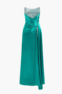 Robe fendue glamour rubis